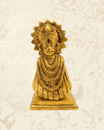Handmade brass Khatu Shyam Baba murti for home mandir, puja, and devotional décor.