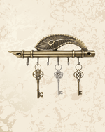Flute Design Wall Mounted Metal Key Holder with Hooks