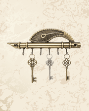 Flute Design Wall Mounted Metal Key Holder with Hooks