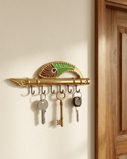 Flute Design Metal Wall Decor Key Holder by Aashiyana Craft