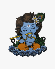 Baby Krishna Wall Decor Key Holder – MDF Wood